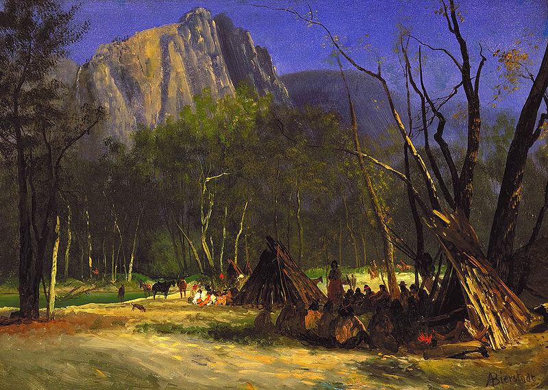 Albert Bierstadt Indians in Council, California oil painting picture
